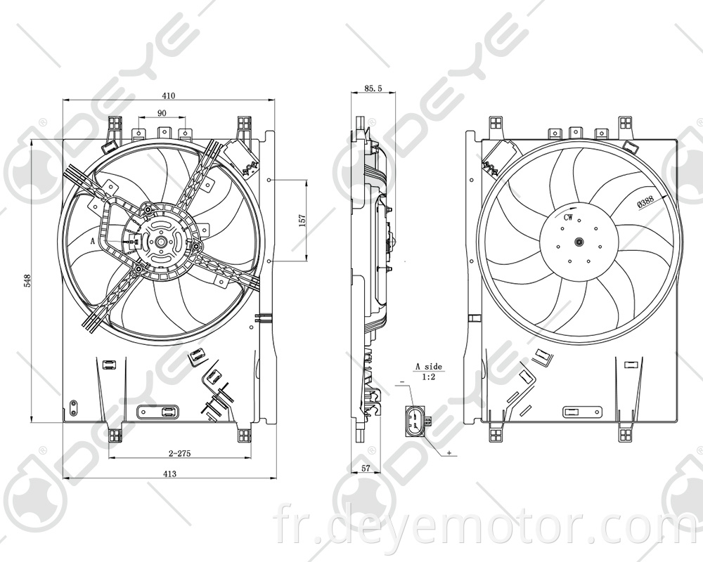 55702191 1341394 557021791341390 moteur de ventilateur de radiateur 12v pour FIAT PUNTO OPEL CORSA